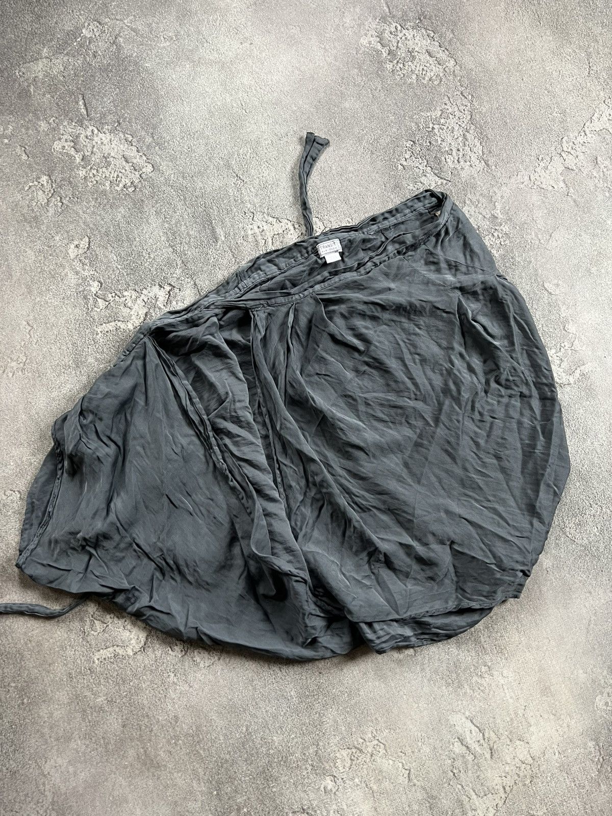 Transit Transit Par-Such Wrap Skirt Gray Size 3 Silk Asymmetric Boho Size 28" / US 6 / IT 42 - 2 Thumbnail