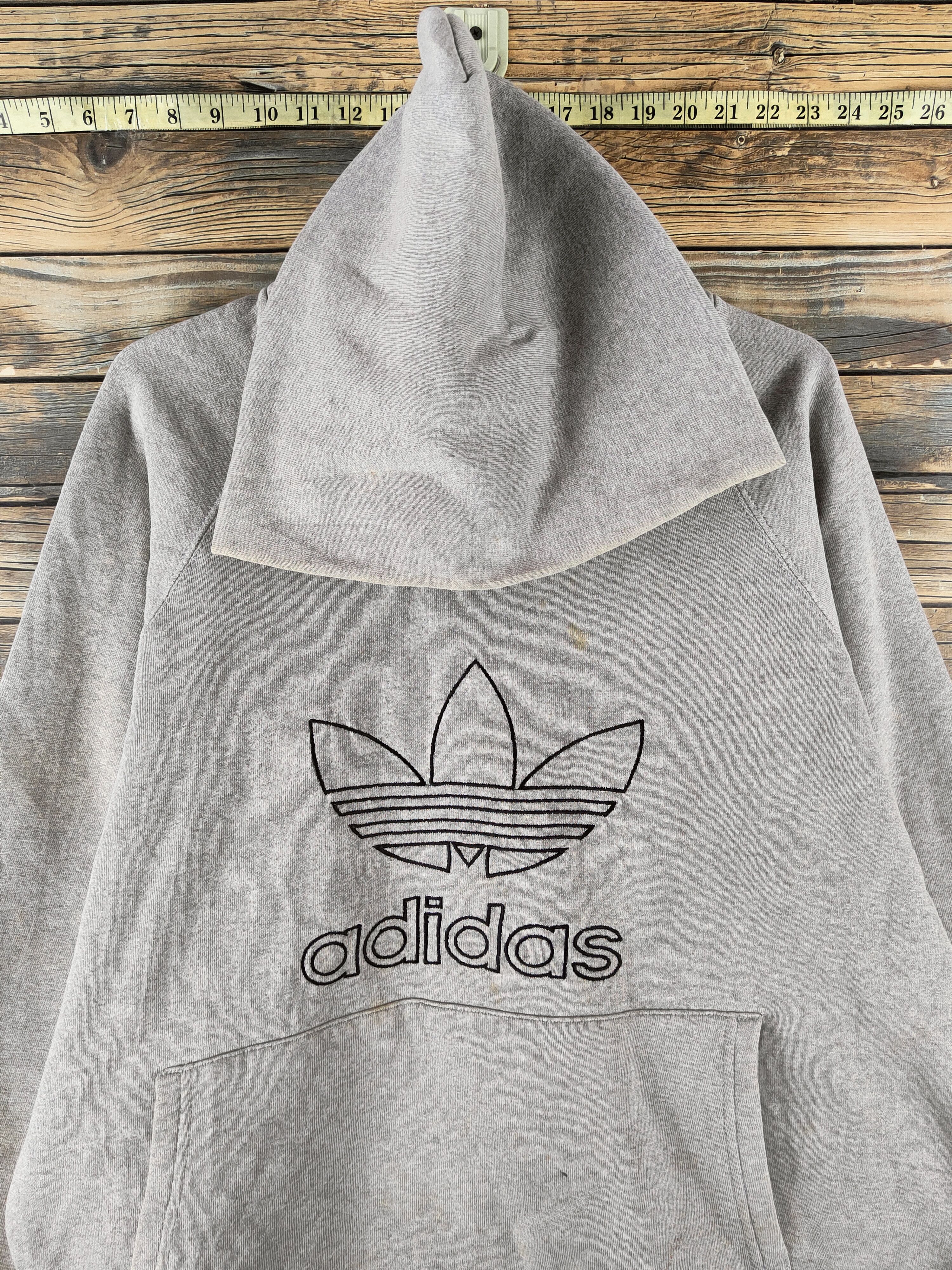 Adidas DL Adidas vintage baggie Gray Hoodie Sweatshirts #46-198 Size US M / EU 48-50 / 2 - 2 Thumbnail