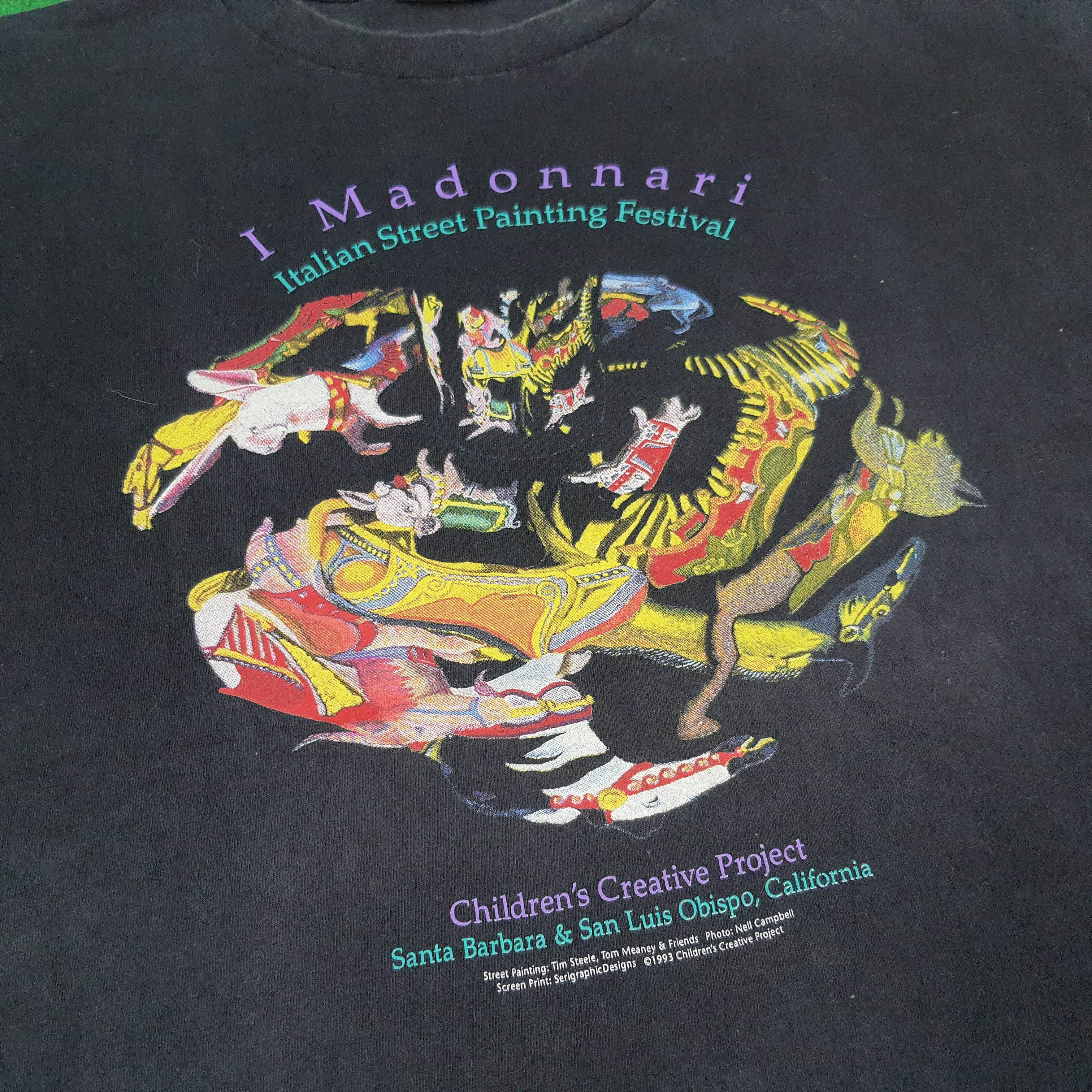 Vintage Vintage Italian Street Panting Fest Santa Barbara Tshirt Size US XL / EU 56 / 4 - 2 Thumbnail