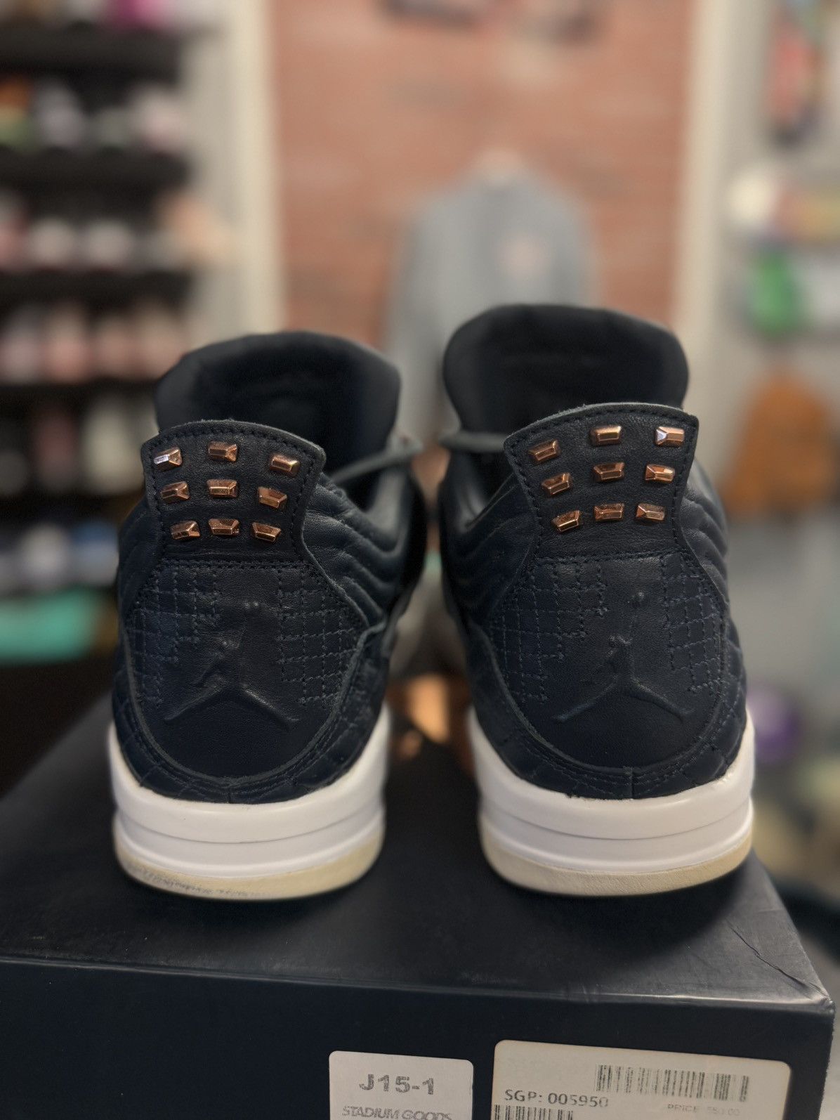 Jordan Brand × Nike Premium Jordan 4 Retro - 'Obsidian' (Size 12.5) RARE 2016 Size US 12.5 / EU 45-46 - 9 Thumbnail