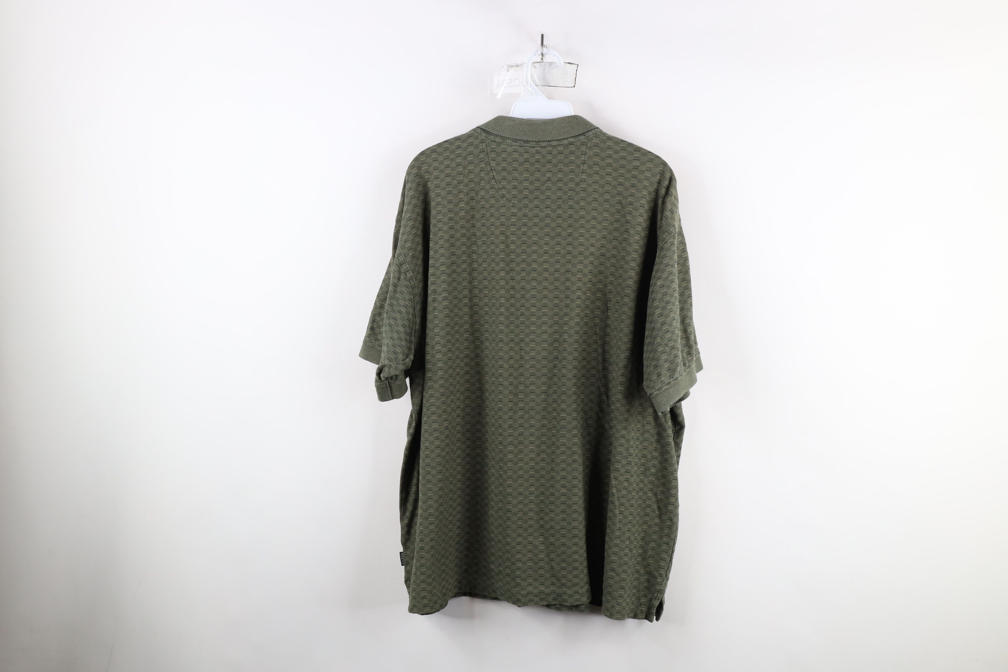 Vintage Vintage 90s Streetwear Knit Collared Polo Shirt Green Size US XL / EU 56 / 4 - 10 Thumbnail