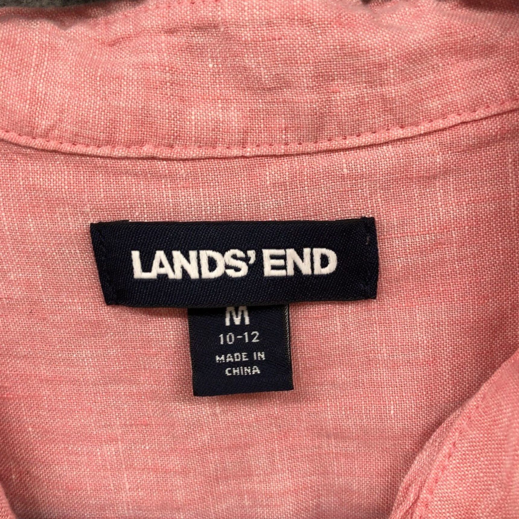 Vintage Lands' End Linen Button Up Shirt Size M / US 6-8 / IT 42-44 - 6 Thumbnail
