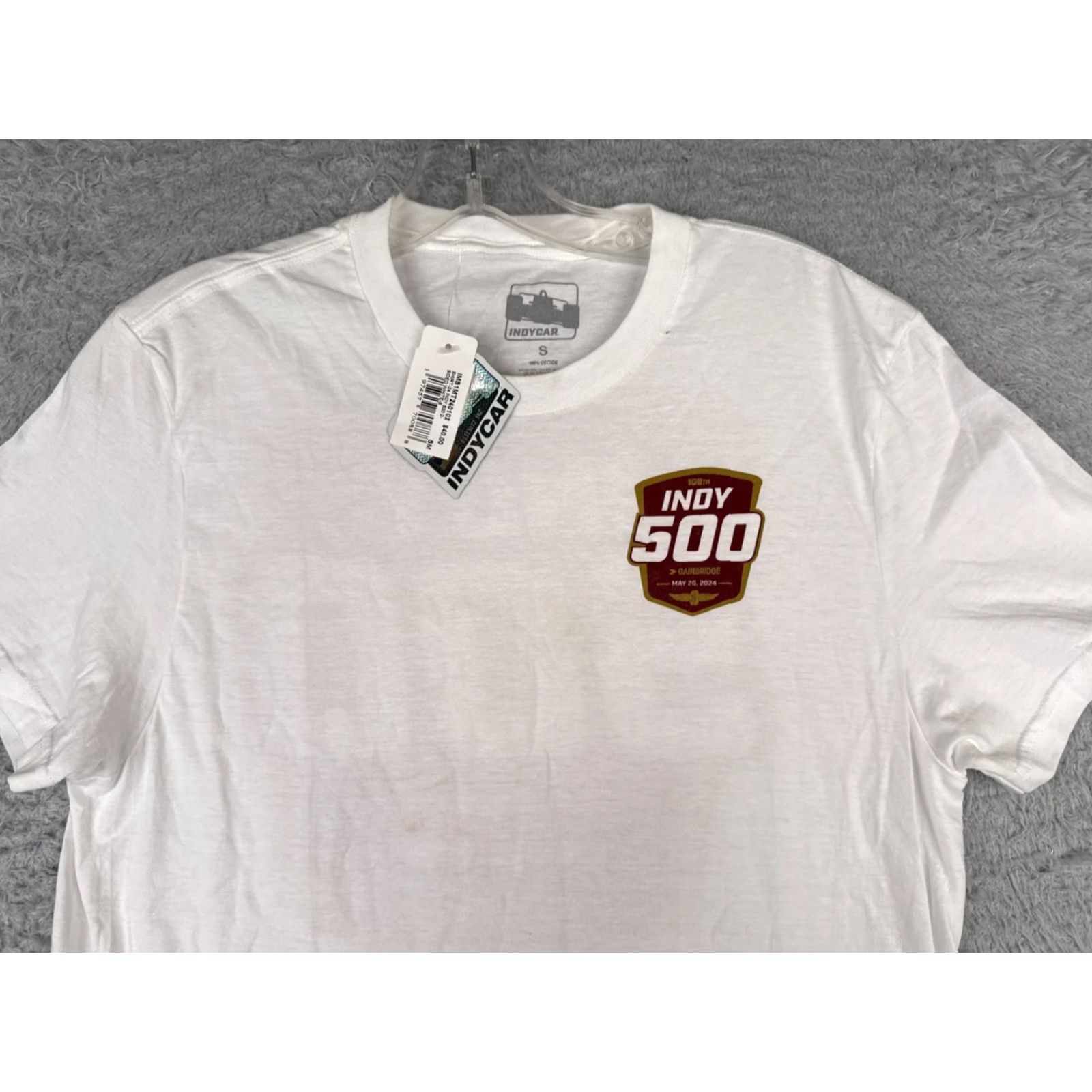 Vintage Legends Global Merchandise 2024 Indy 500 Shirt IMS Indycar NEW White Short Sleeve Crew Neck Adult Small Men’s T-Shirt Logo Size US S / EU 44-46 / 1 - 4 Thumbnail