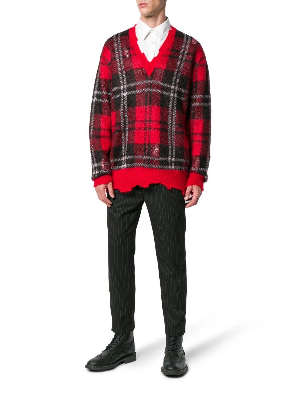 Alexander McQueen distressed mohair oversized sweater