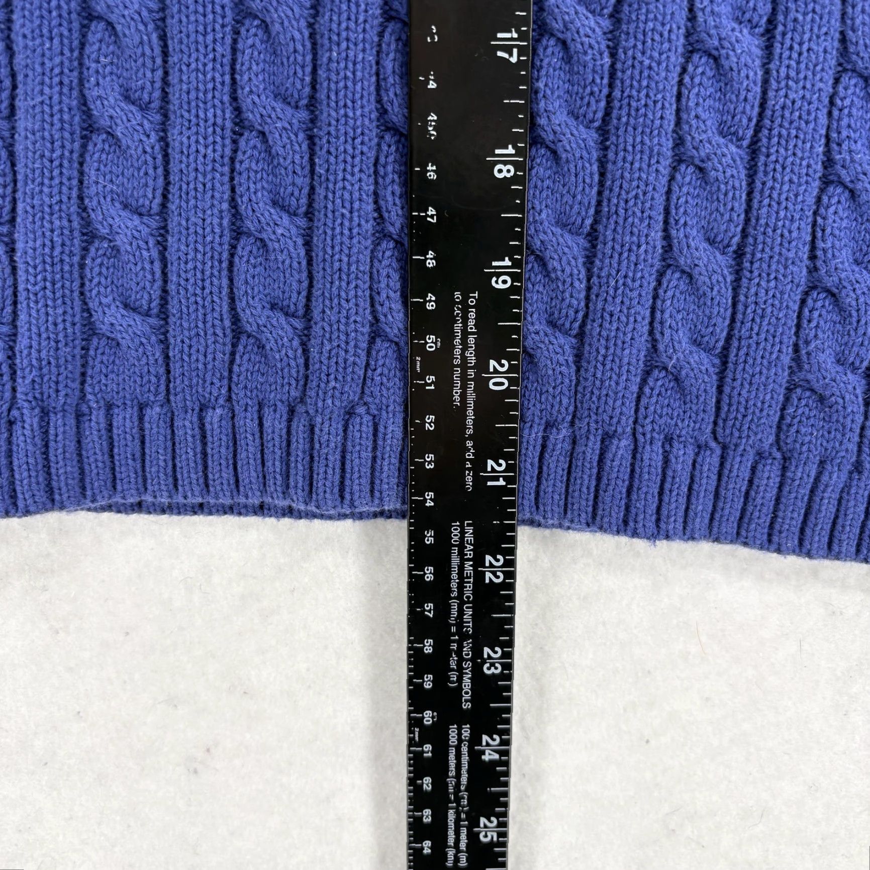 Vintage VINTAGE L.L.Bean Sweater Womens M Blue Cable-Knit Crew Neck Pullover Fisherman 90s Casual Womens Regular Knit Size M / US 6-8 / IT 42-44 - 6 Thumbnail