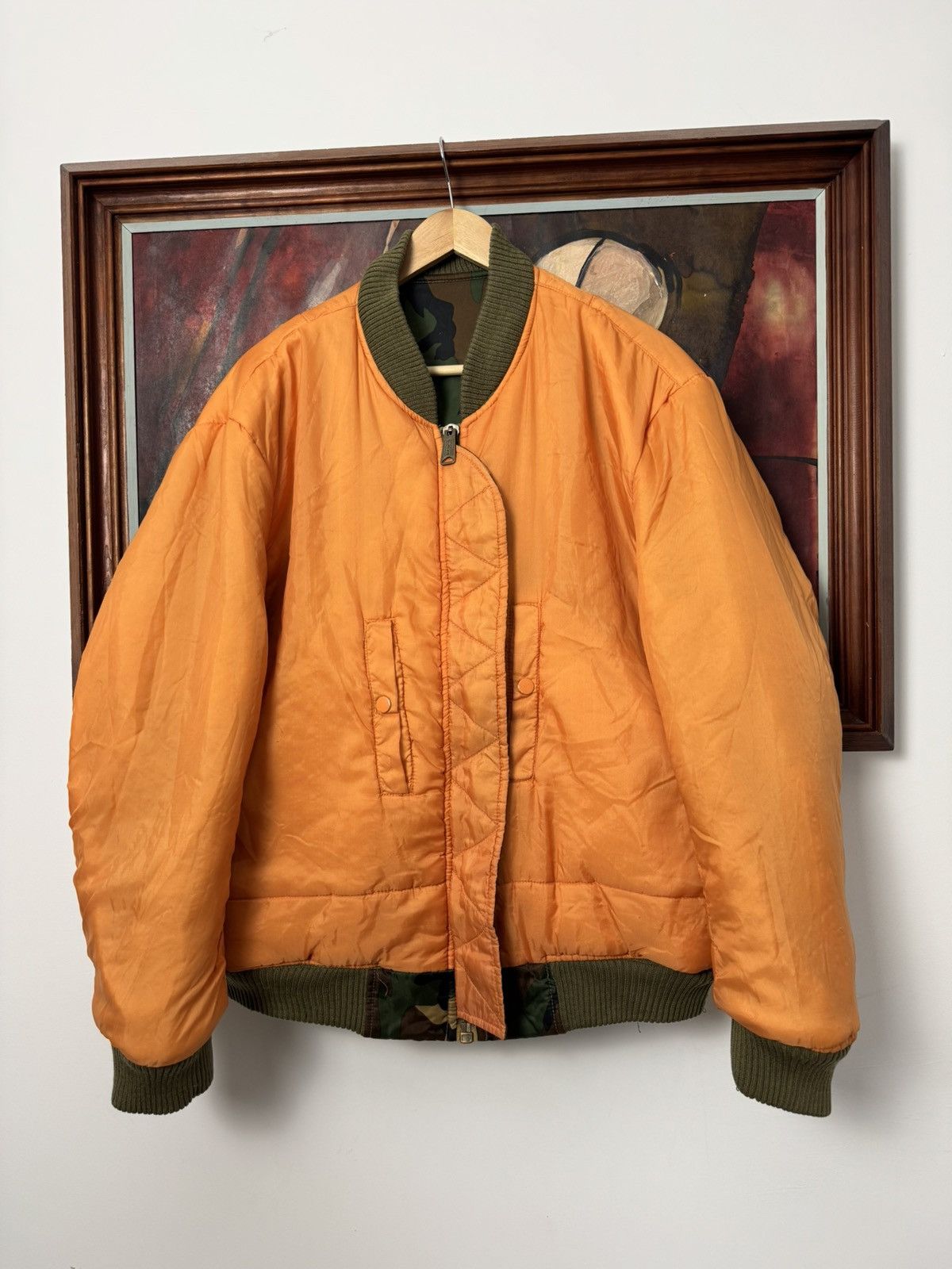 Vintage Camo Bomber Jacket Rare Streetwear Hype RAF Vibe Rap Y2k Size US M / EU 48-50 / 2 - 6 Thumbnail