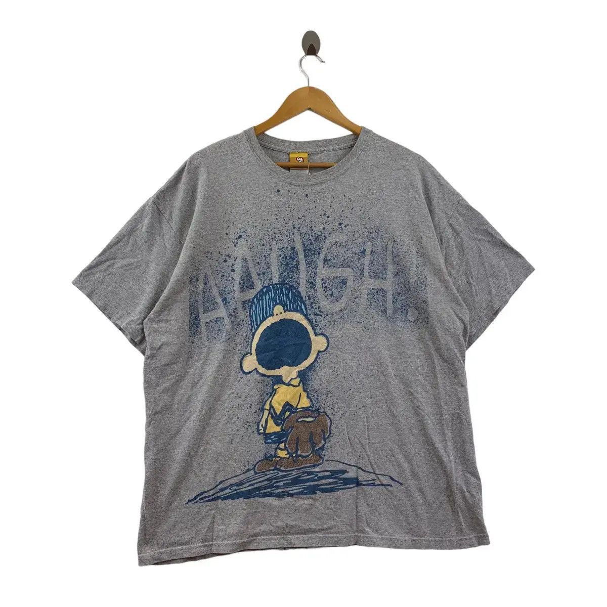 Vintage Vintage 90’ CHARLIE BROWN SNOOPY Baseball Aaugh Tee Shirt Size US XL / EU 56 / 4 - 1 Thumbnail