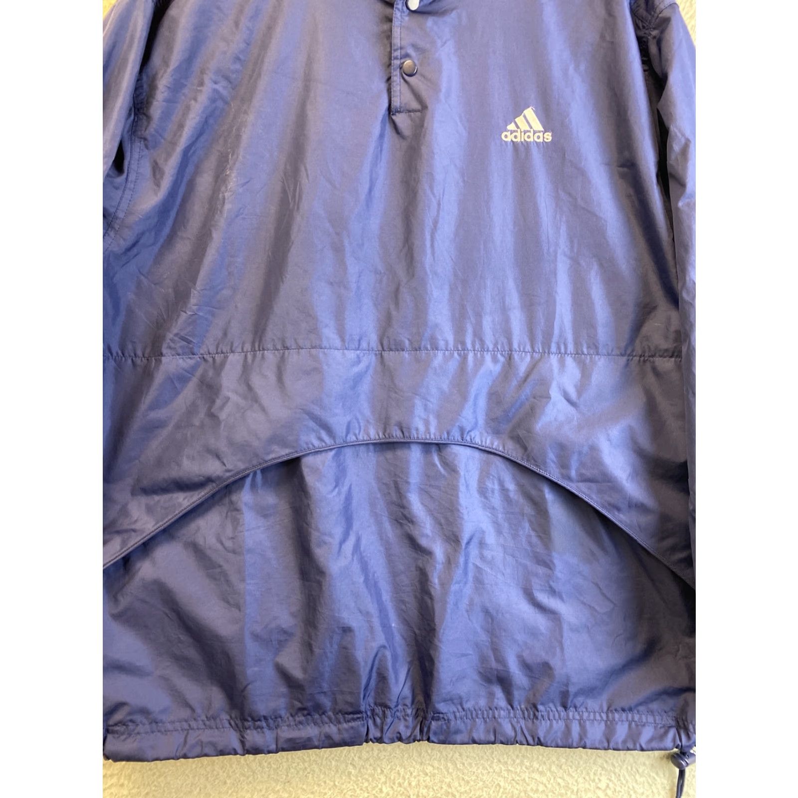 Adidas VINTAGE Adidas Jacket Mens M Logo Navy Blue & White Stripes Nylon Pullover Embroidered 90s Mens Size US M / EU 48-50 / 2 - 3 Thumbnail