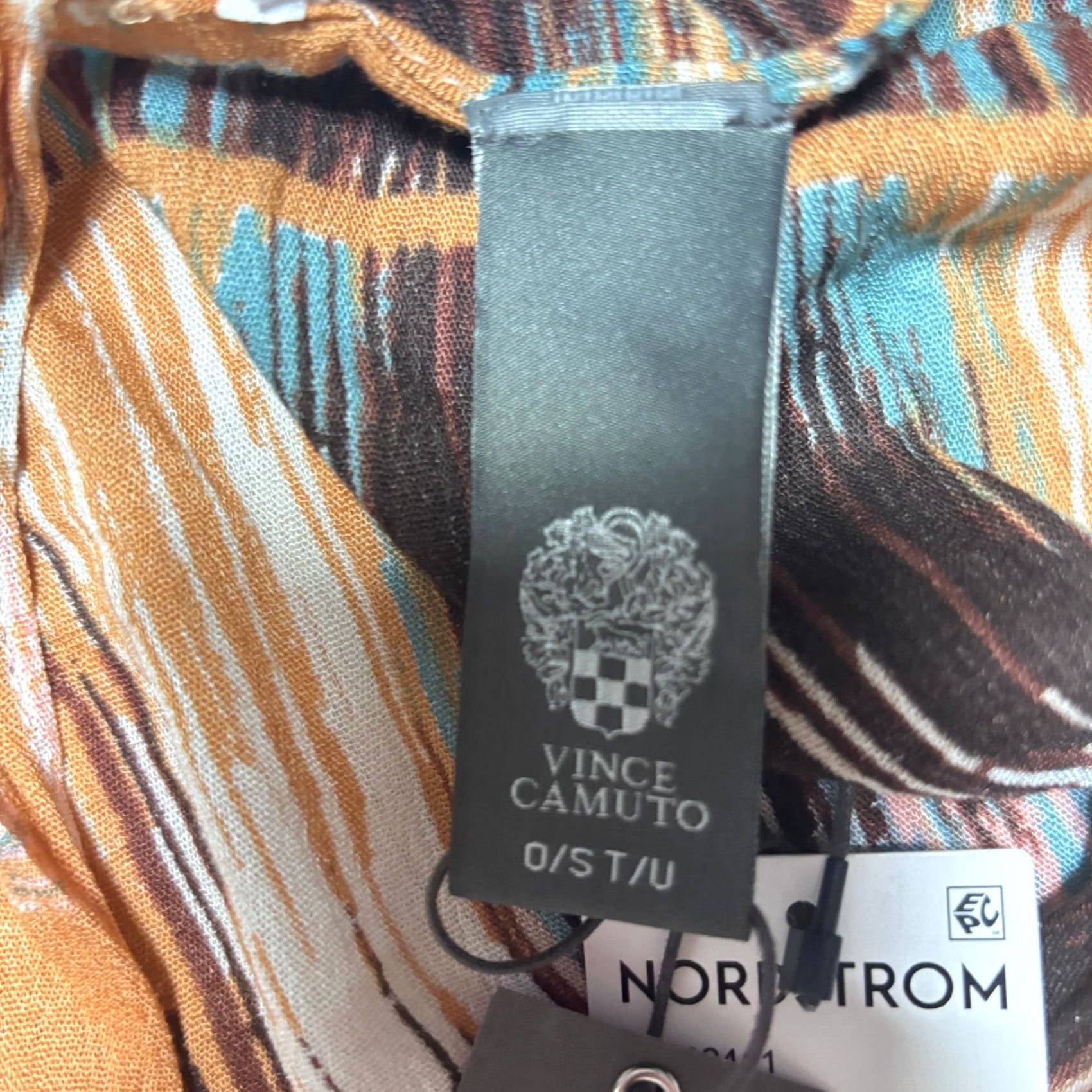 Vince Camuto Vince Camuto Kimono Cover Up Ikat Print Tassel Tie Sand Multi Women One Size NEW Size ONE SIZE - 6 Thumbnail