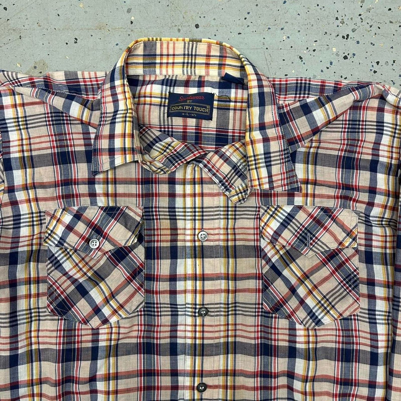 Other VTG 80s plaid flannel shirt Size US L / EU 52-54 / 3 - 2 Thumbnail