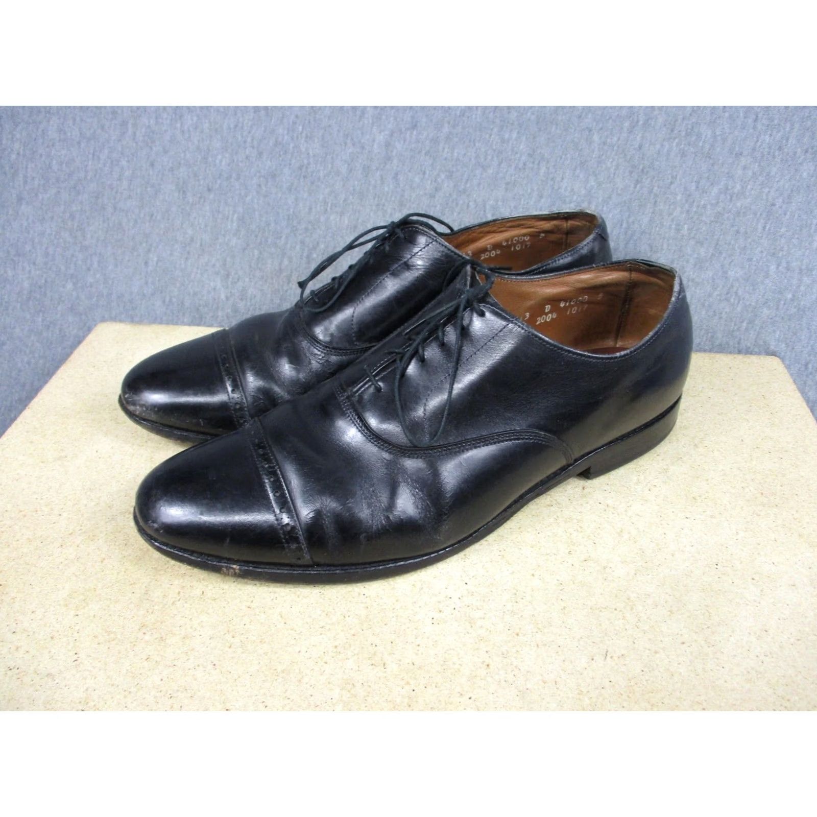 Allen Edmonds Allen Edmonds Dress Mens Black Byron Shoes Size Cap Toe Oxford Made USA Size ONE SIZE - 2 Thumbnail