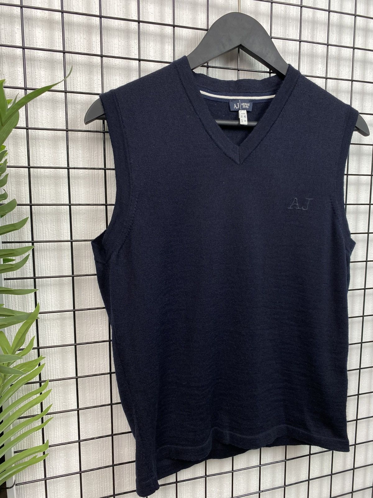 Giorgio Armani Armani Jeans Vest Knit Wool Men’s M Unisex Navy Blue Logo AJ Size US M / EU 48-50 / 2 - 3 Thumbnail