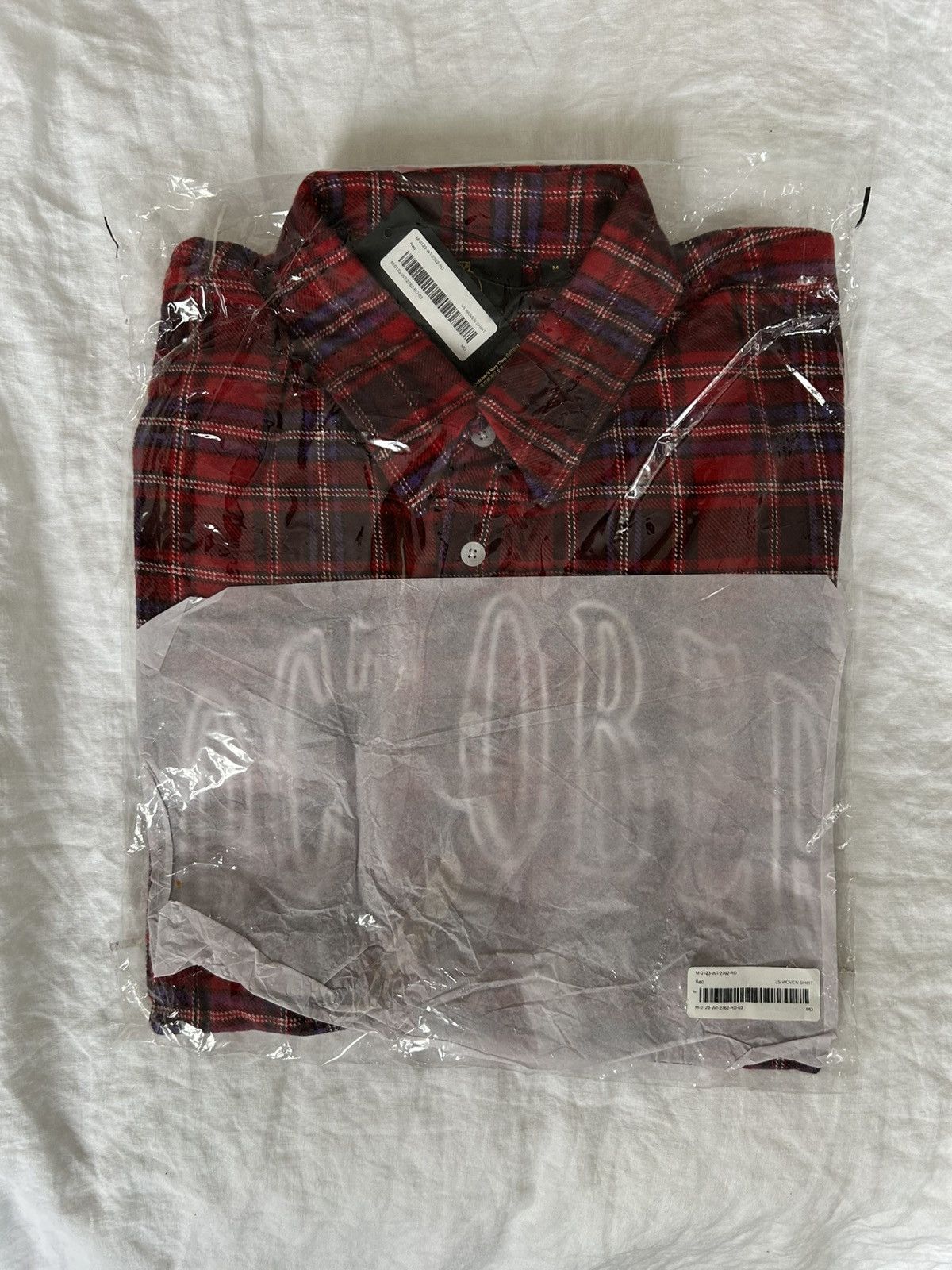 October's Very Own NWT OVO Red Holiday Plaid Shirt SS23 Medium Size US M / EU 48-50 / 2 - 2 Thumbnail