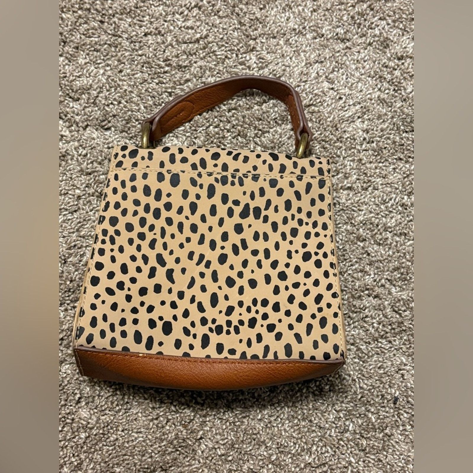 Vintage (Universal Thread) Leopard Bag w/ Magnetic Closure: 9” x 6” Size ONE SIZE - 2 Thumbnail