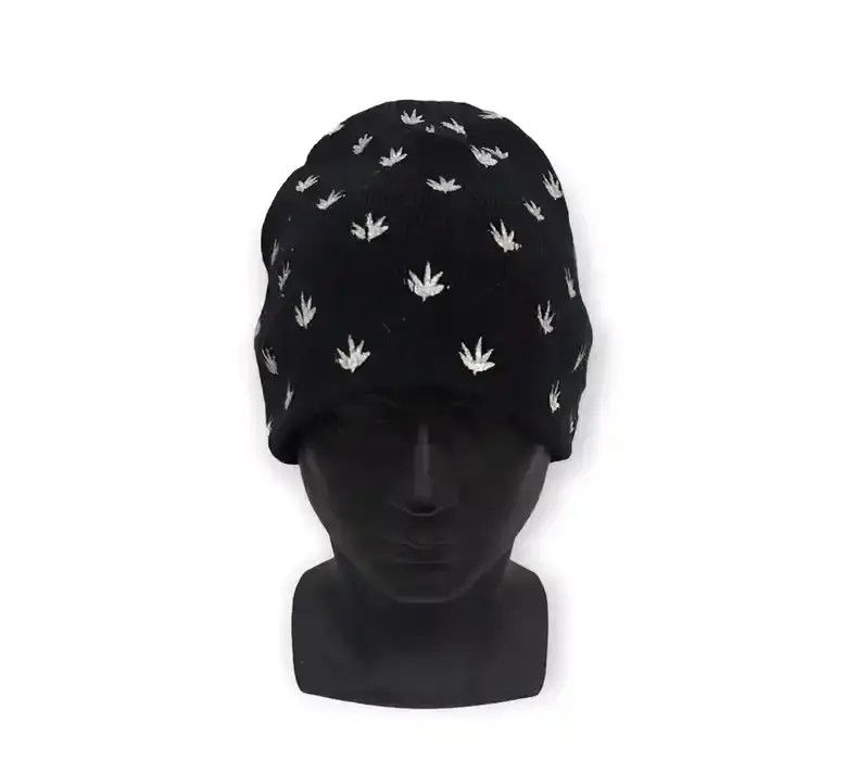 Vintage vintage Full Print Beanie Hat Size ONE SIZE - 1 Thumbnail