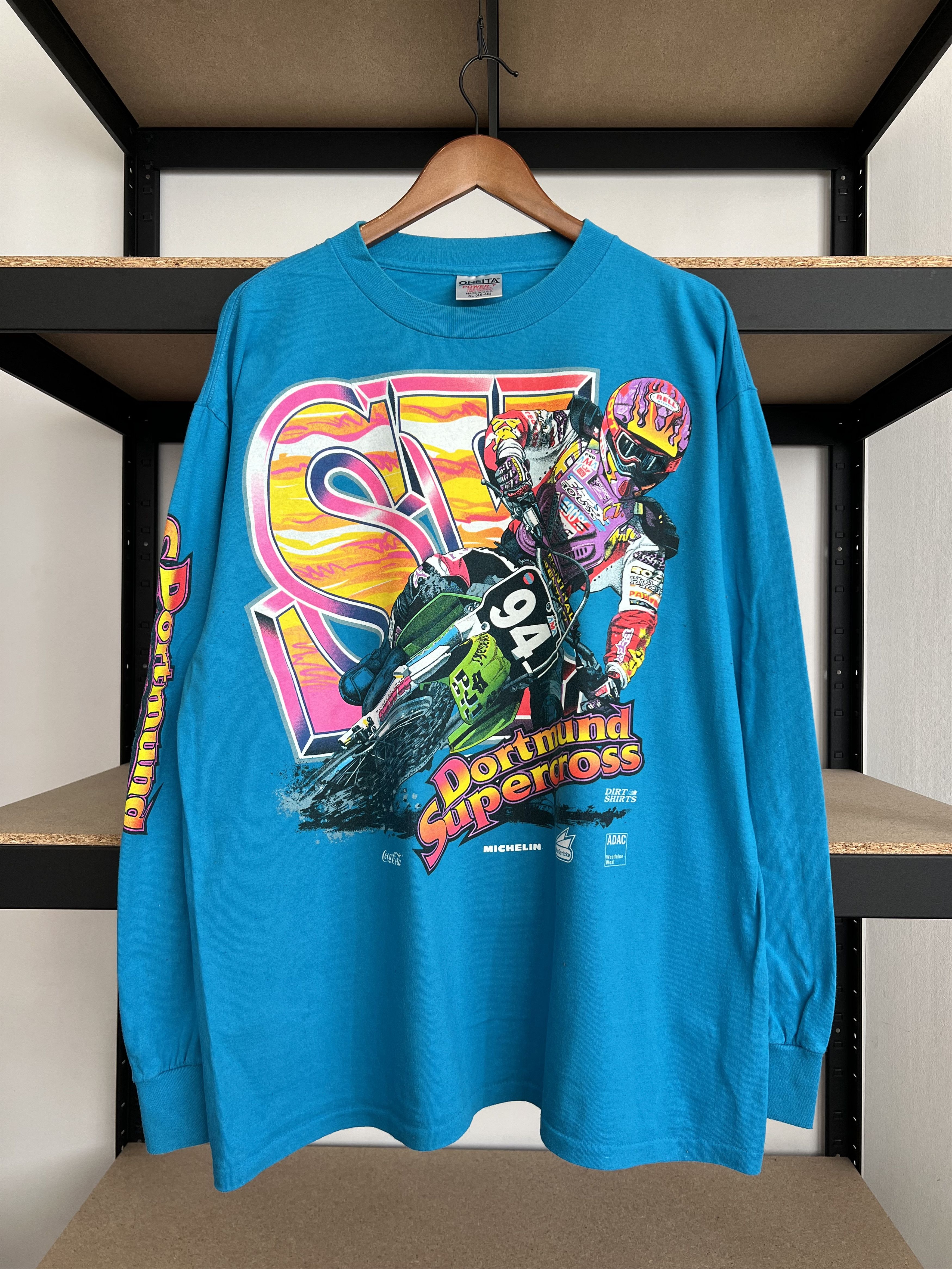Vintage Vintage 90s Dortmund Supercross ADAC Moto Racing Long Sleeve Size US XL / EU 56 / 4 - 1 Thumbnail