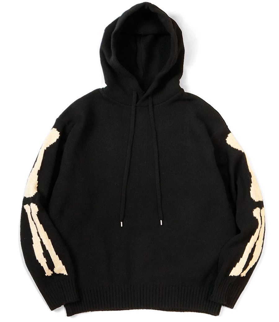 Kapital KAPITAL 5G wool bone sweater hood hoody Skeleton black new S Size US S / EU 44-46 / 1 - 2 Thumbnail