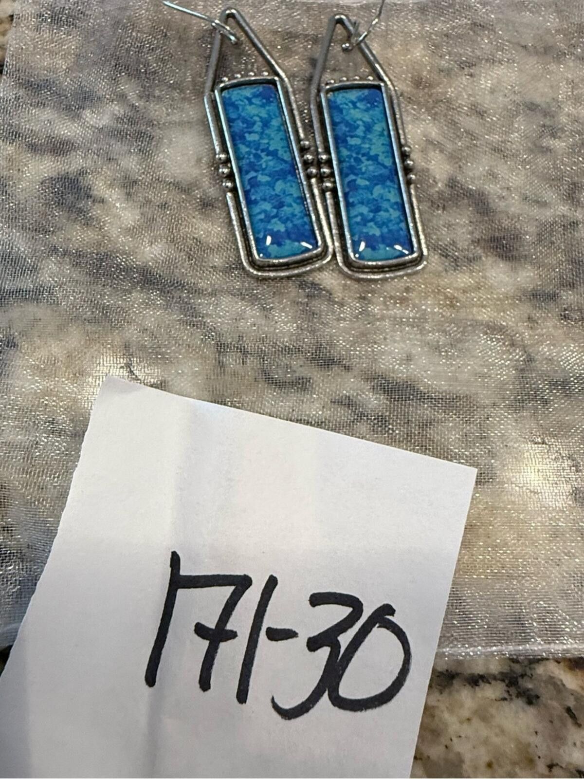 Other Western dangle earrings turquoise & silver tone beaded Size ONE SIZE - 6 Thumbnail