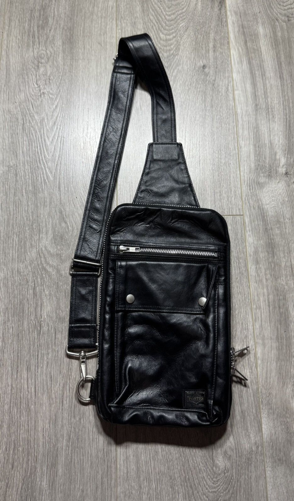 Porter Free Style Sling Shoulder Bag Black Limited, Men's