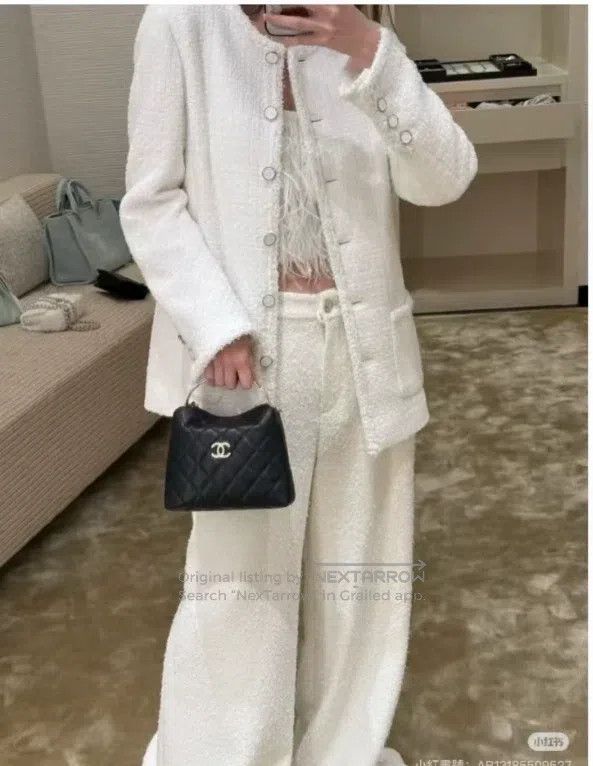 Chanel Chanel 25s White Moonlight Jacket Size XXS / US 00 / IT 34 - 5 Thumbnail