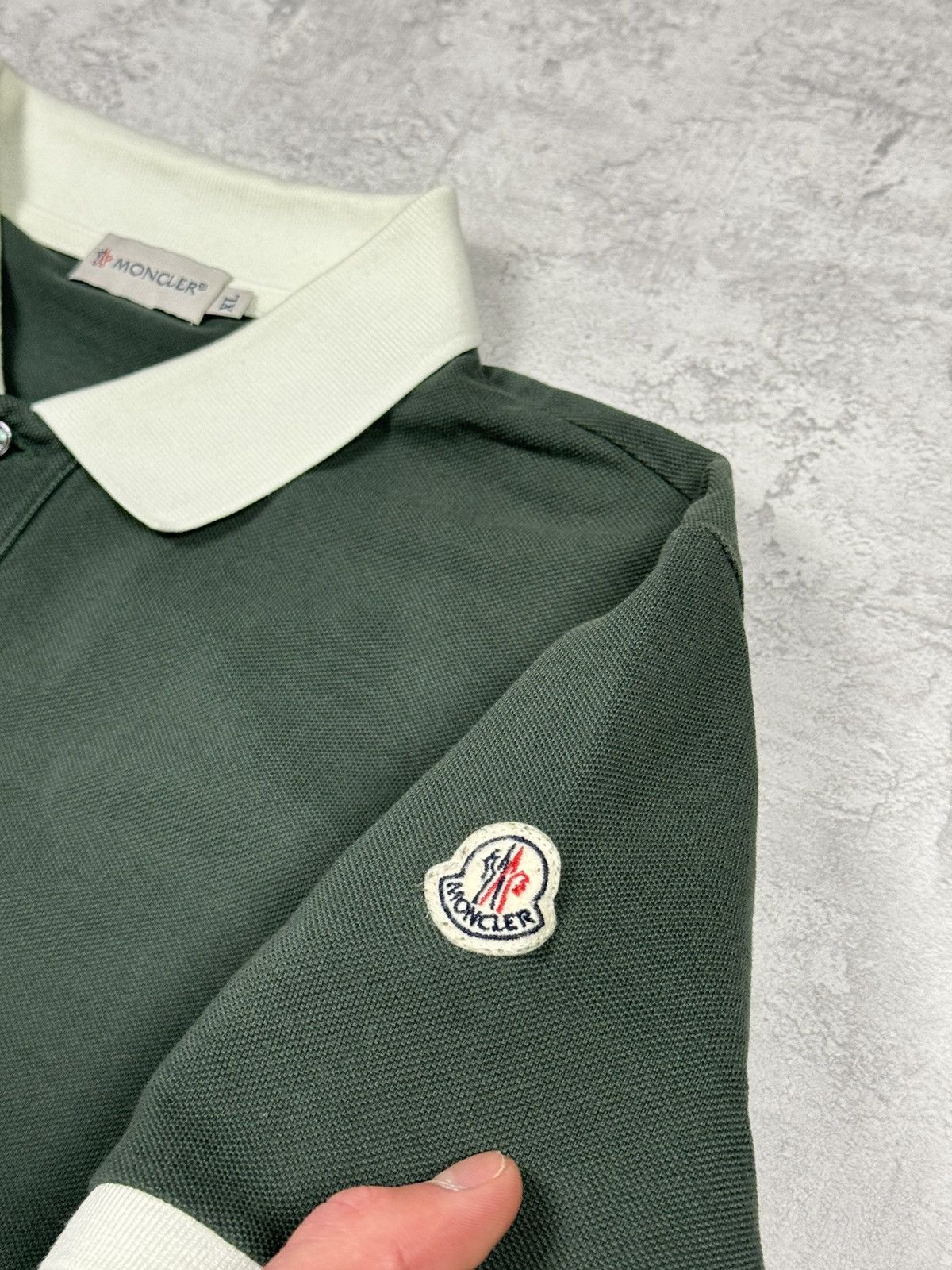 Moncler Moncler Polo T-shirt Green Size XL Size US XL / EU 56 / 4 - 6 Thumbnail