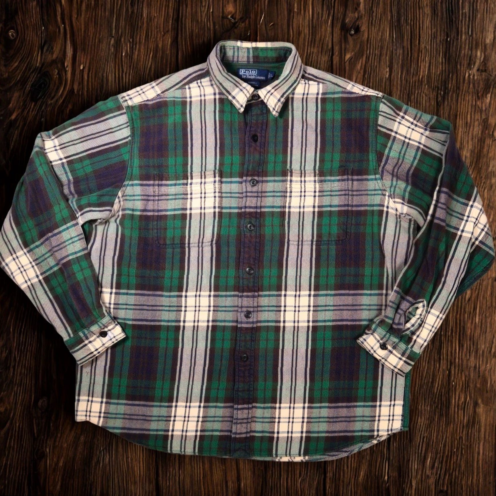 Polo Ralph Lauren VINTAGE Polo Ralph Lauren Farrell Heavy Twill Shacket Men’s L Plaid Work Shirt Size US L / EU 52-54 / 3 - 8 Thumbnail