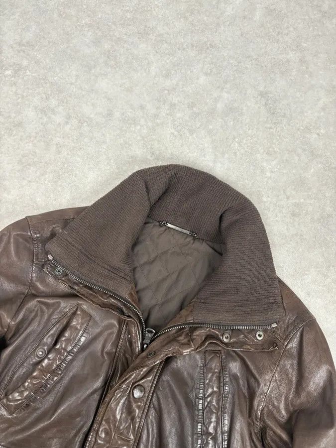 Dolce & Gabbana 2000s Dolce & Gabbana Brown Premium Biker Leather Jacket Size US S / EU 44-46 / 1 - 5 Thumbnail