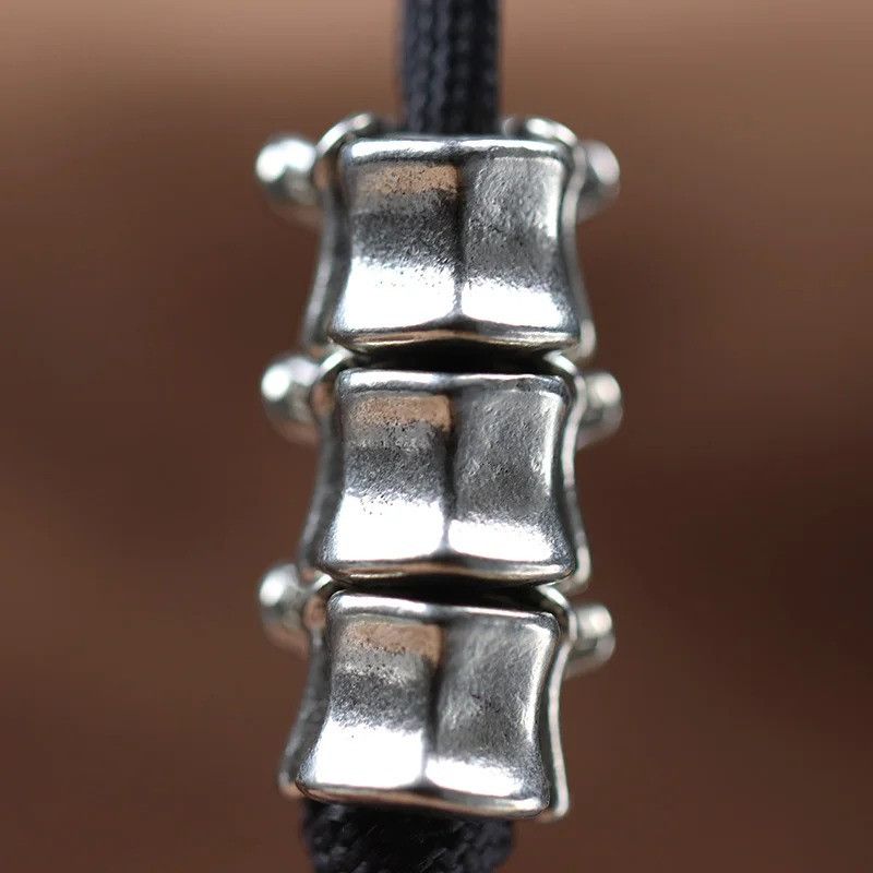 Handmade 3Pcs Spine Bone Knife Beads Paracord Bead Zipper Umbrella Size ONE SIZE - 4 Thumbnail
