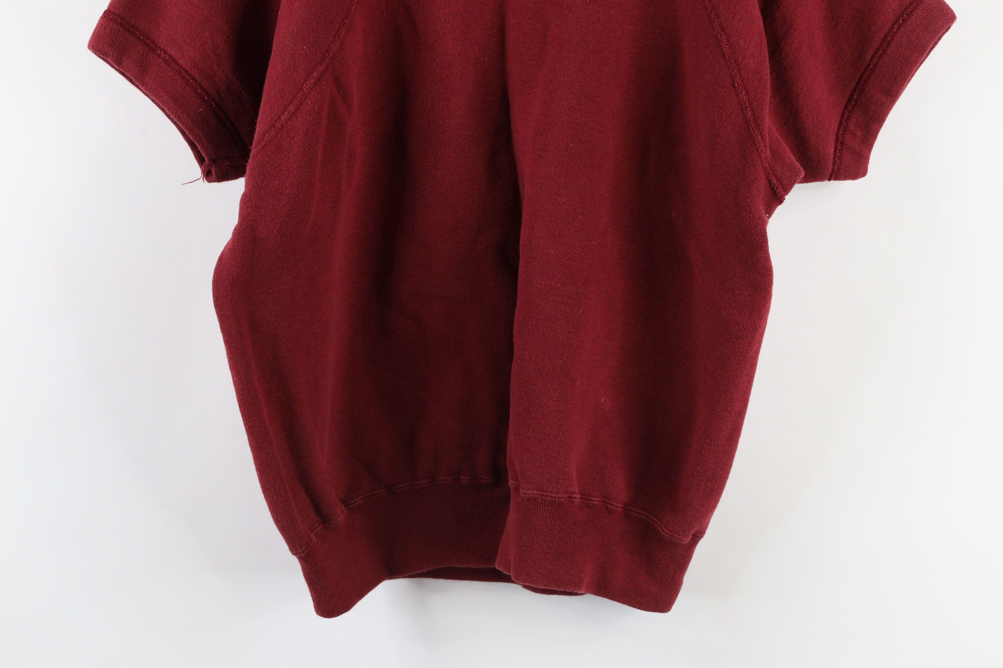 Vintage Vintage 40s 50s Blank Cotton Short Sleeve Sweatshirt Red USA Size L / US 10 / IT 46 - 10 Thumbnail