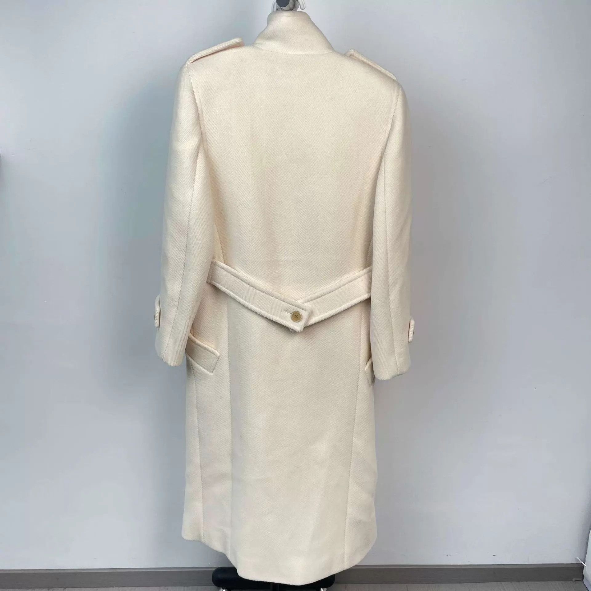 Yves Saint Laurent YSL Cashmere Long Beige Coat 36 Size XS / US 0-2 / IT 36-38 - 2 Thumbnail