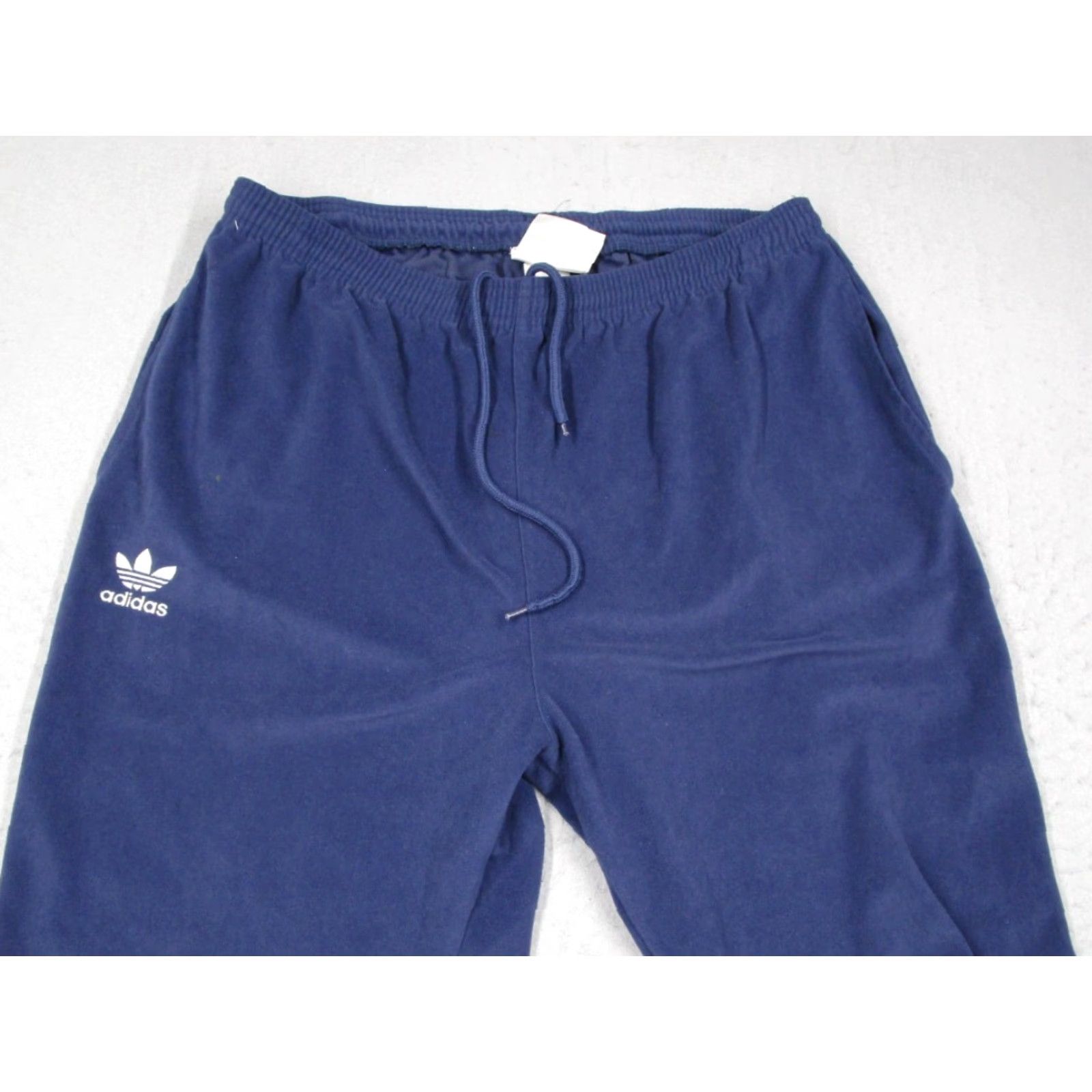 Adidas VINTAGE adidas Joggers Mens Large Blue Velour Track Trefoil Y2K 33x30 Size US 33 - 2 Thumbnail