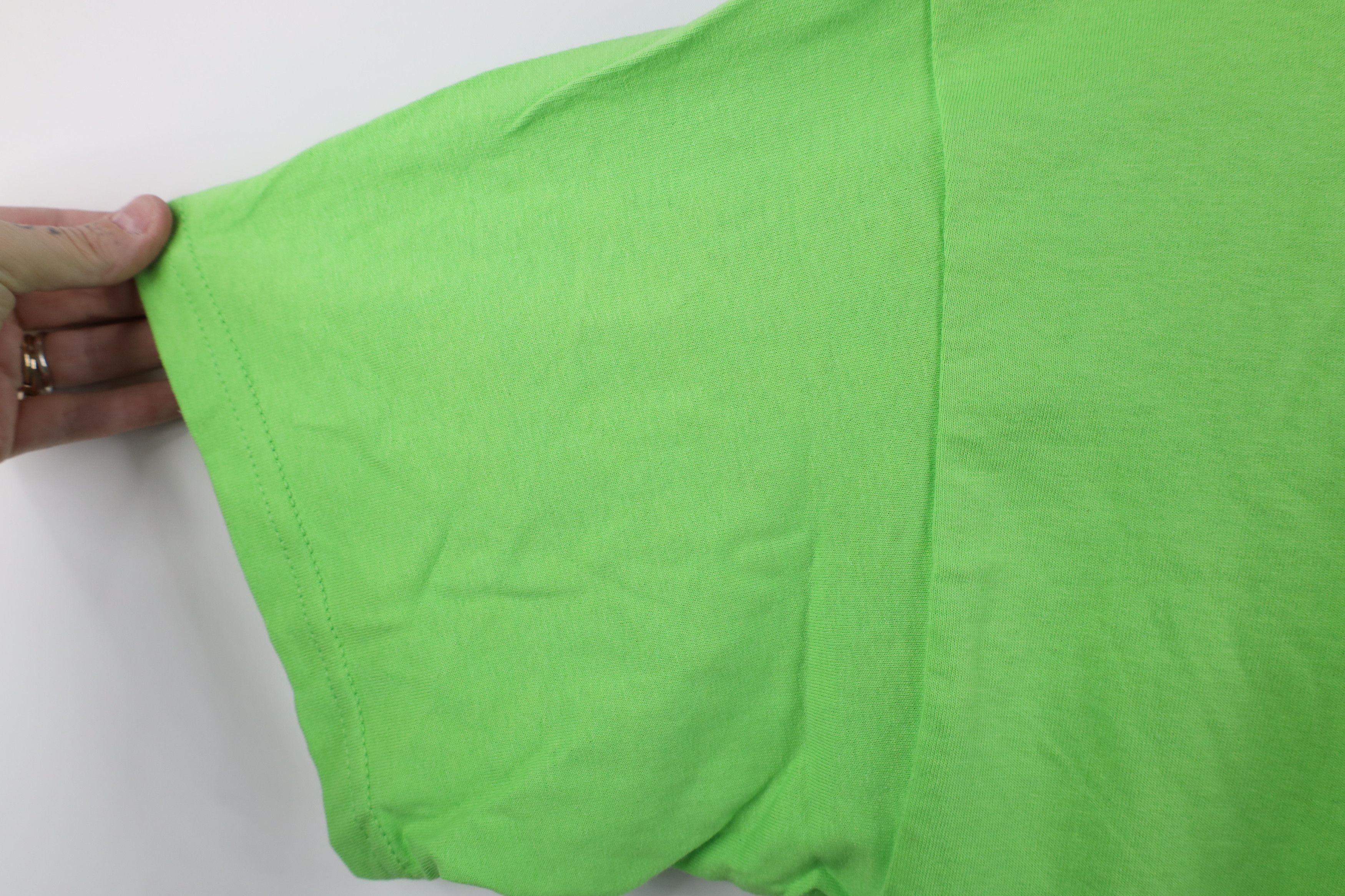 Vintage Vintage 90s Y2K Streetwear Short Sleeve T-Shirt Lime Green Size US XL / EU 56 / 4 - 5 Thumbnail