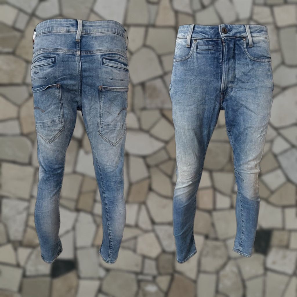 G-Star G-Star RAW D-Staq 3D Slim Jeans Blue Denim W32 L27 Zip Fly Mens Jeans 5-Pocket Design Slim Fit 3D 1990s Style Size US 32 / EU 48 - 1 Thumbnail