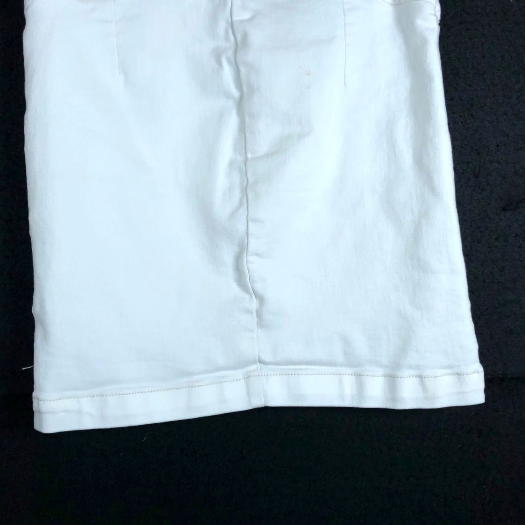 Free People Free People Skirt White Belted Jean Midi Stretch 0 Women’s Midi Skirt Preppy Casual, Solid, Cotton Spandex Rayon Polyamide Size 25" / US 0 / IT 36 - 3 Thumbnail