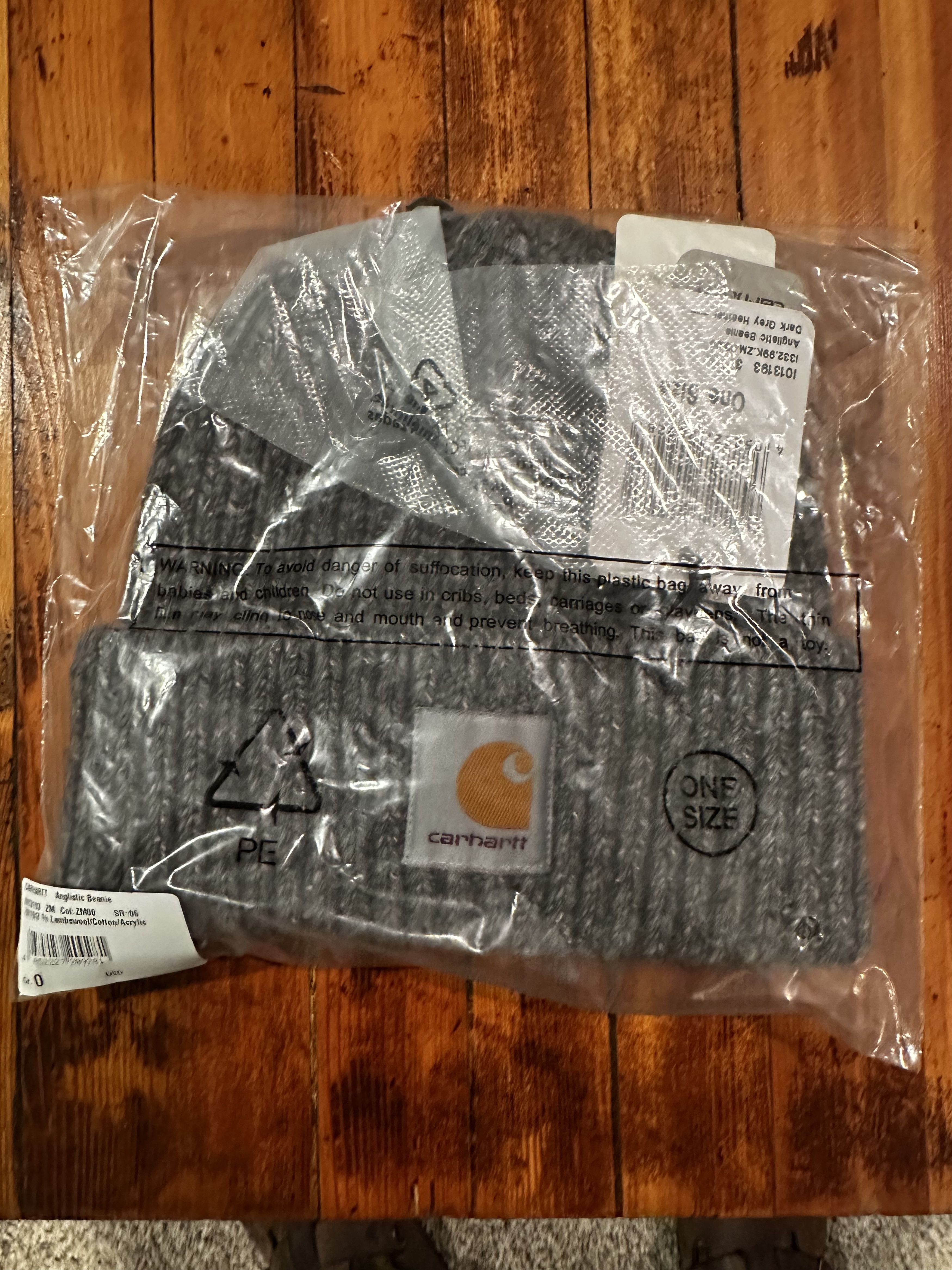 Carhartt Wip **NEW** Anglistic Beanie in Dark Grey Heather Size ONE SIZE - 2 Thumbnail