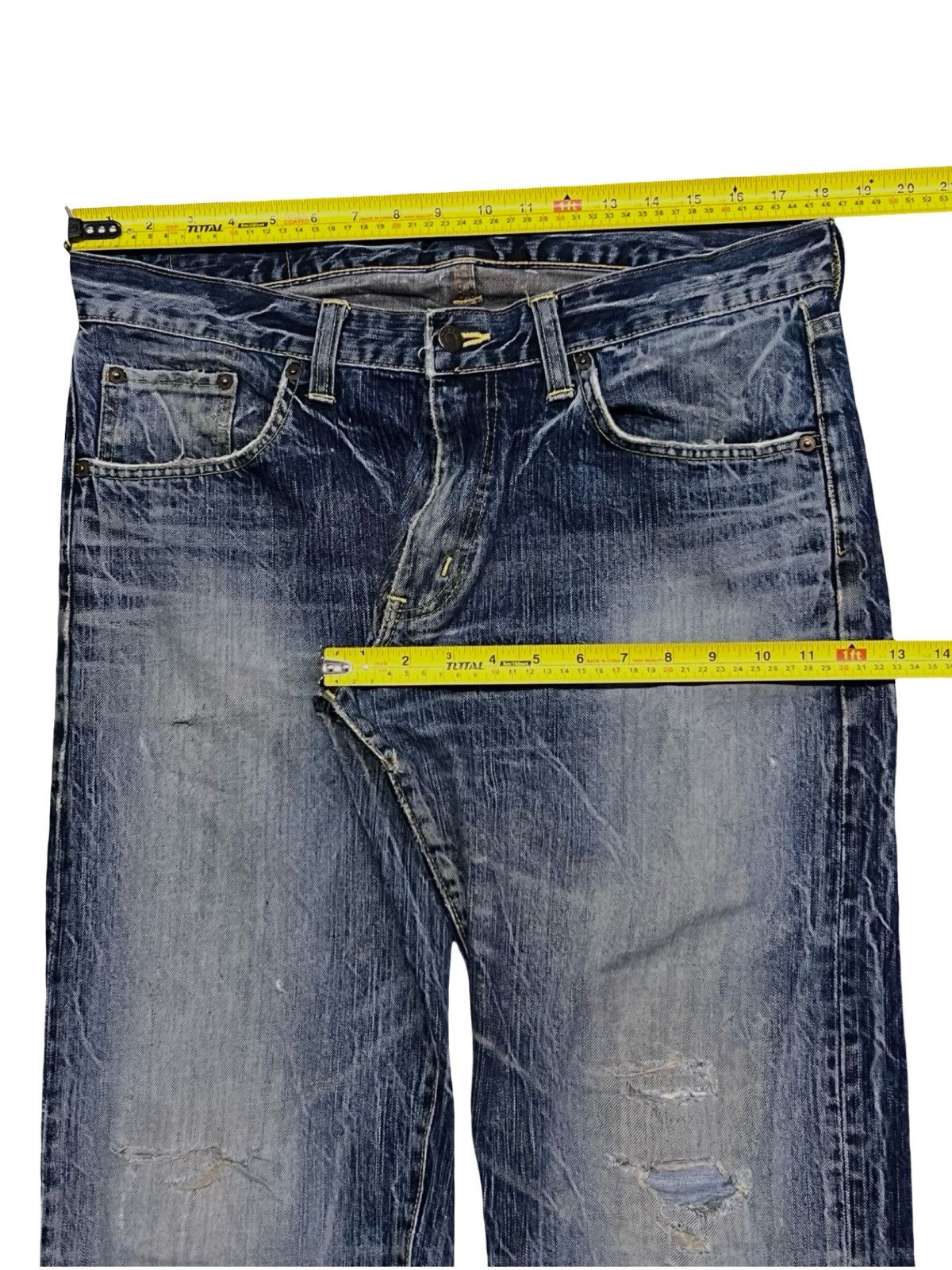 Edwin Vintage 00s Edwin 503 Blue Trip Japan | Faded Thunder Wash Size US 36 / EU 52 - 18 Thumbnail