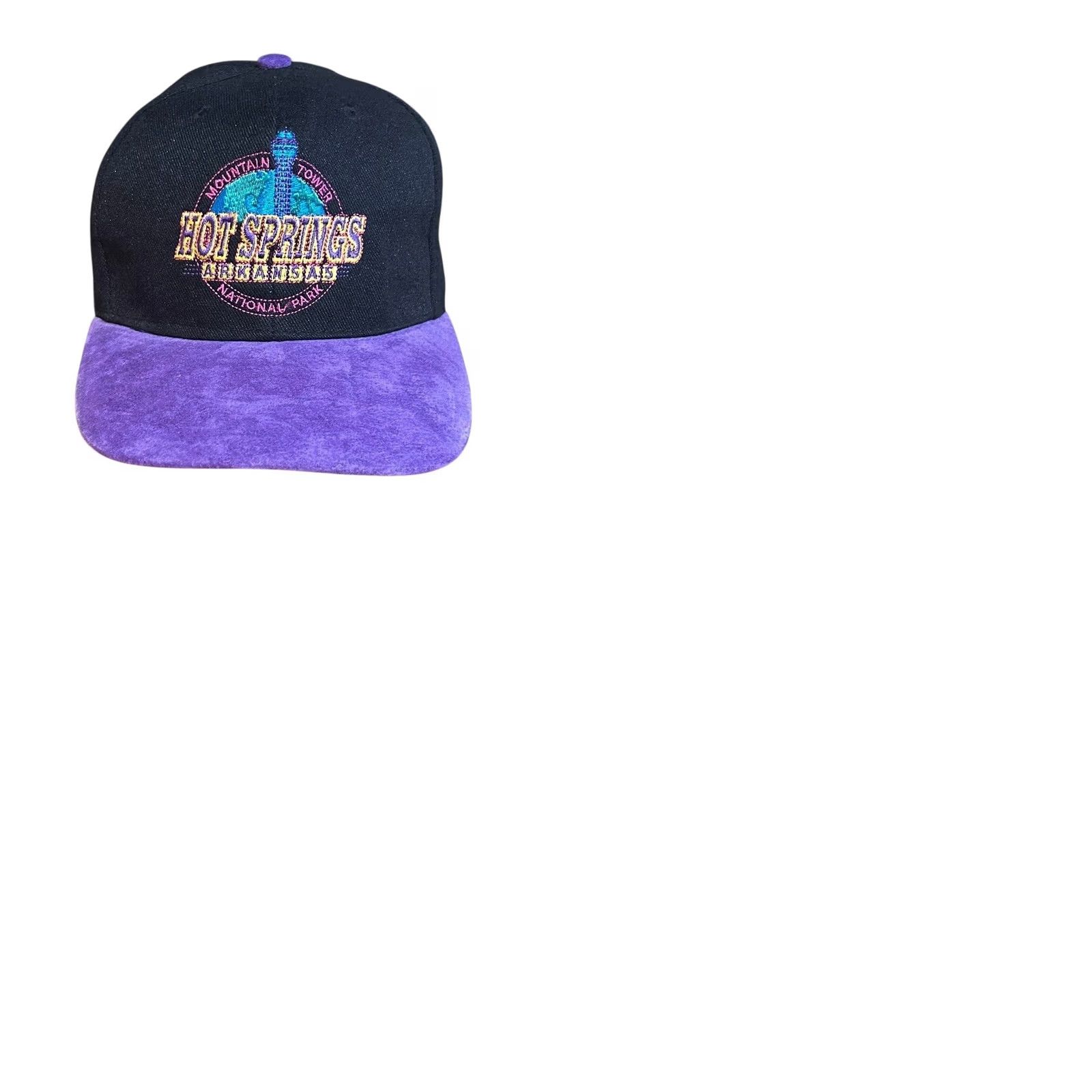 Vintage VINTAGE National Hat Men One Size Black Purple Y2K Retro 90s Trucker Adjustable Breathable Canvas Cotton Suede Halloween? Size US M / EU 48-50 / 2 - 9 Thumbnail