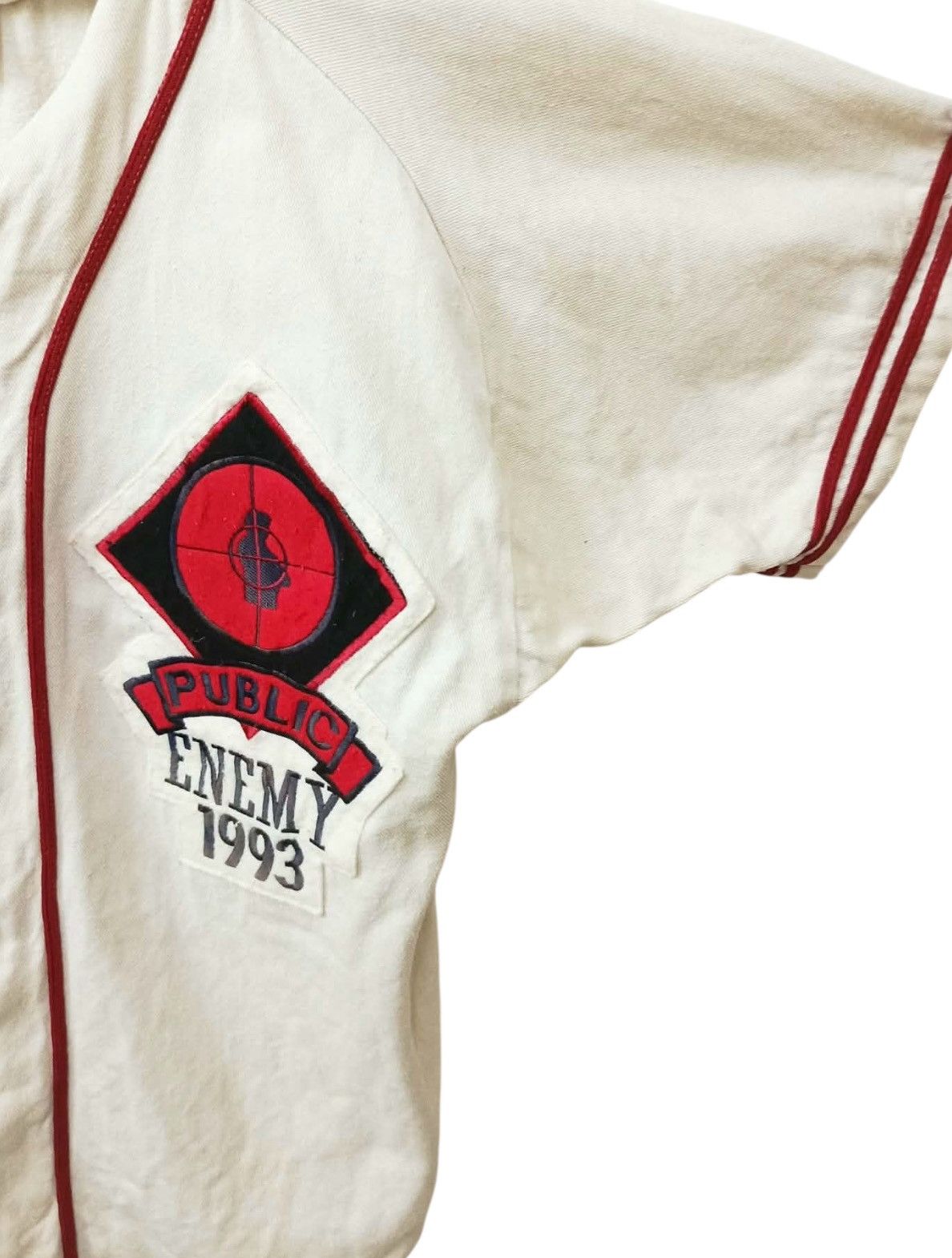 Public Enemy Vintage 1993 Public Enemy Baseball cotton jerseys Size US L / EU 52-54 / 3 - 3 Thumbnail