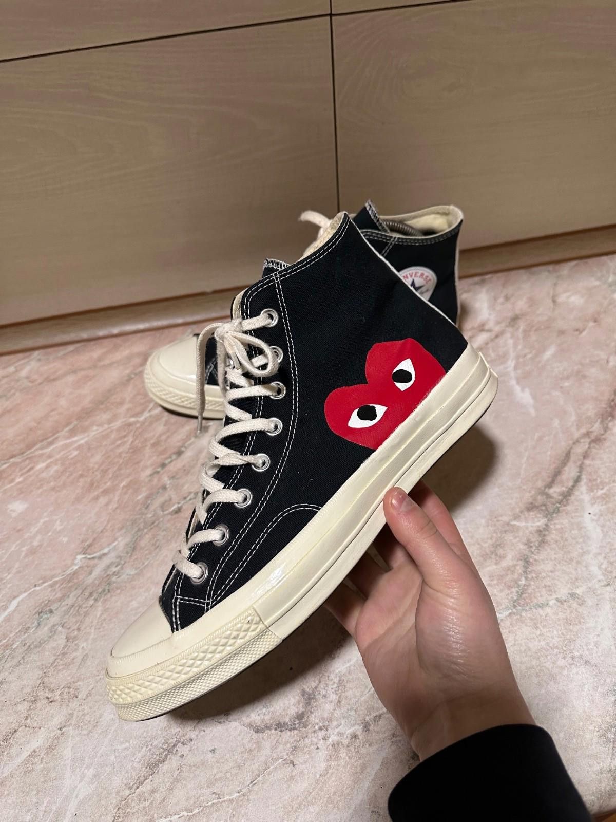 Converse Comme des Garçons PLAY x Converse Chuck 70 High-Top Sneaker Size US 9 / EU 42 - 4 Thumbnail