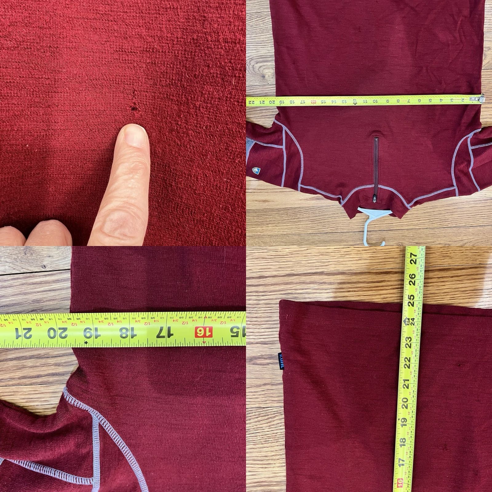 Vintage VINTAGE KÜHL Merino Wool 1/4 Zip Pullover Sweater Mens L Burgundy Outdoor - Flaw Size US L / EU 52-54 / 3 - 9 Thumbnail