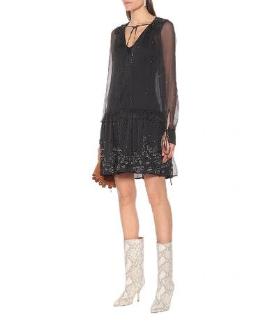 Amiri o1y0425 Mini Dress in Black Size S / US 4 / IT 40 - 2 Thumbnail