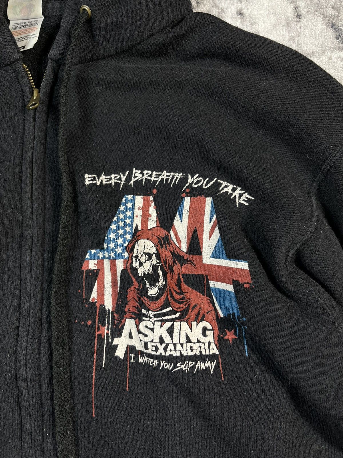 Band Tees Asking Alexandria Band Hoodie Zip Up Black Metal Size US M / EU 48-50 / 2 - 5 Thumbnail