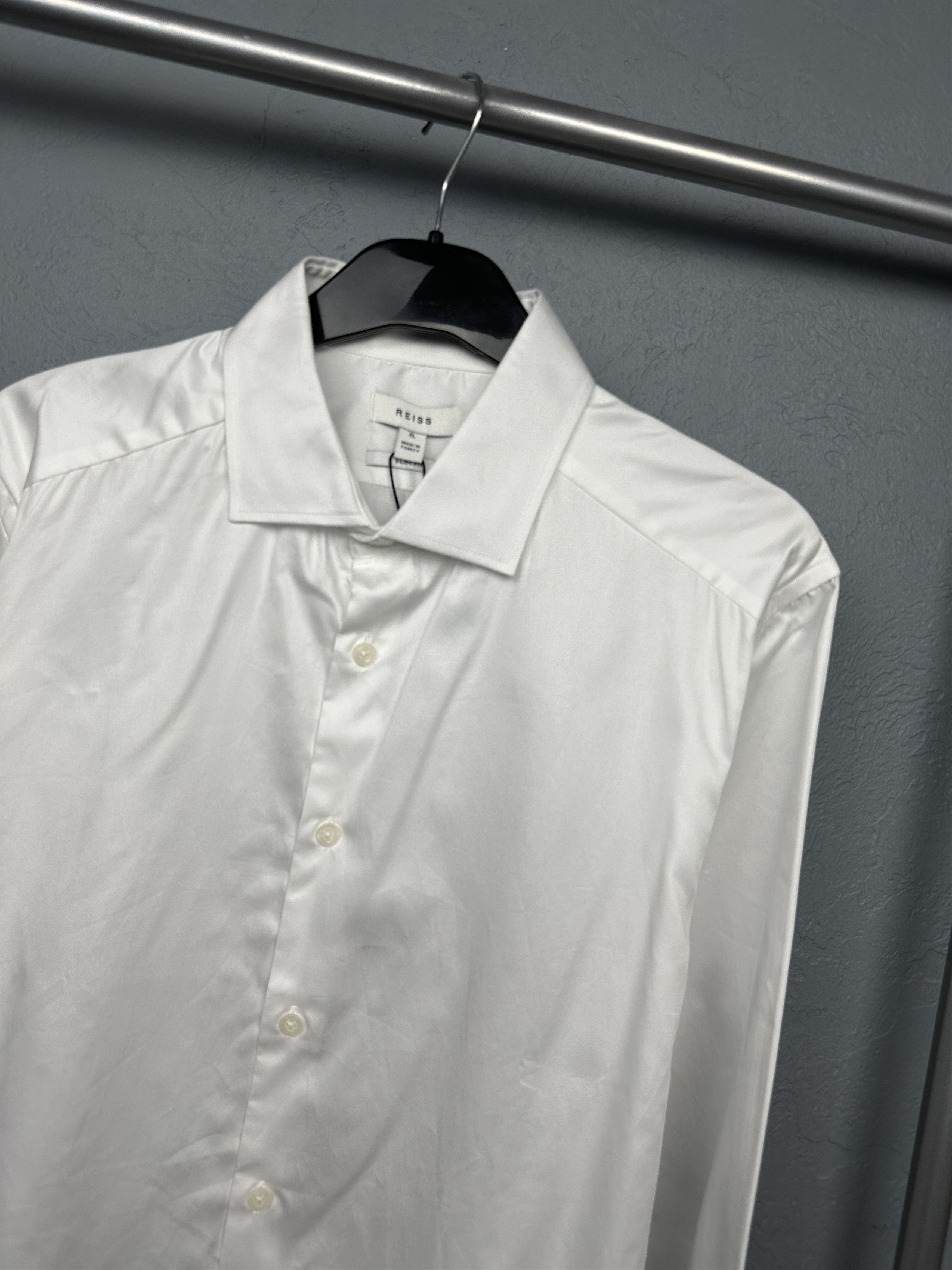 Reiss Reiss Mens White Long Sleeve Shirt Size US XL / EU 56 / 4 - 2 Thumbnail