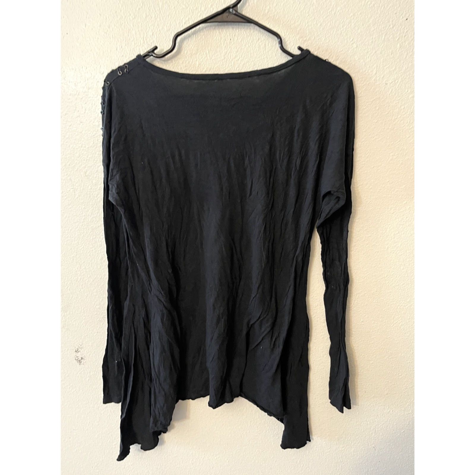 Calvin Klein Calvin Klein Jeans Shirt Women M Black Sequin Long Sleeve Round Neck Shirt Size M / US 6-8 / IT 42-44 - 2 Thumbnail