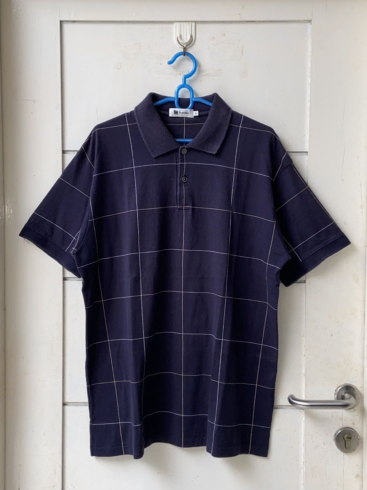 IM PRODUCT Navy Plaid T-Shirt