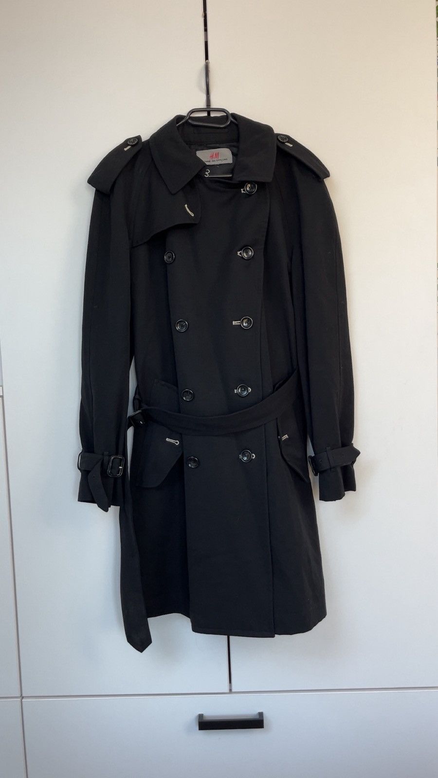 Comme des Garcons × H&M 2008 H&M x Comme des Garçons Wool Trench Coat Rei Kawakubo Size S / US 4 / IT 40 - 2 Thumbnail