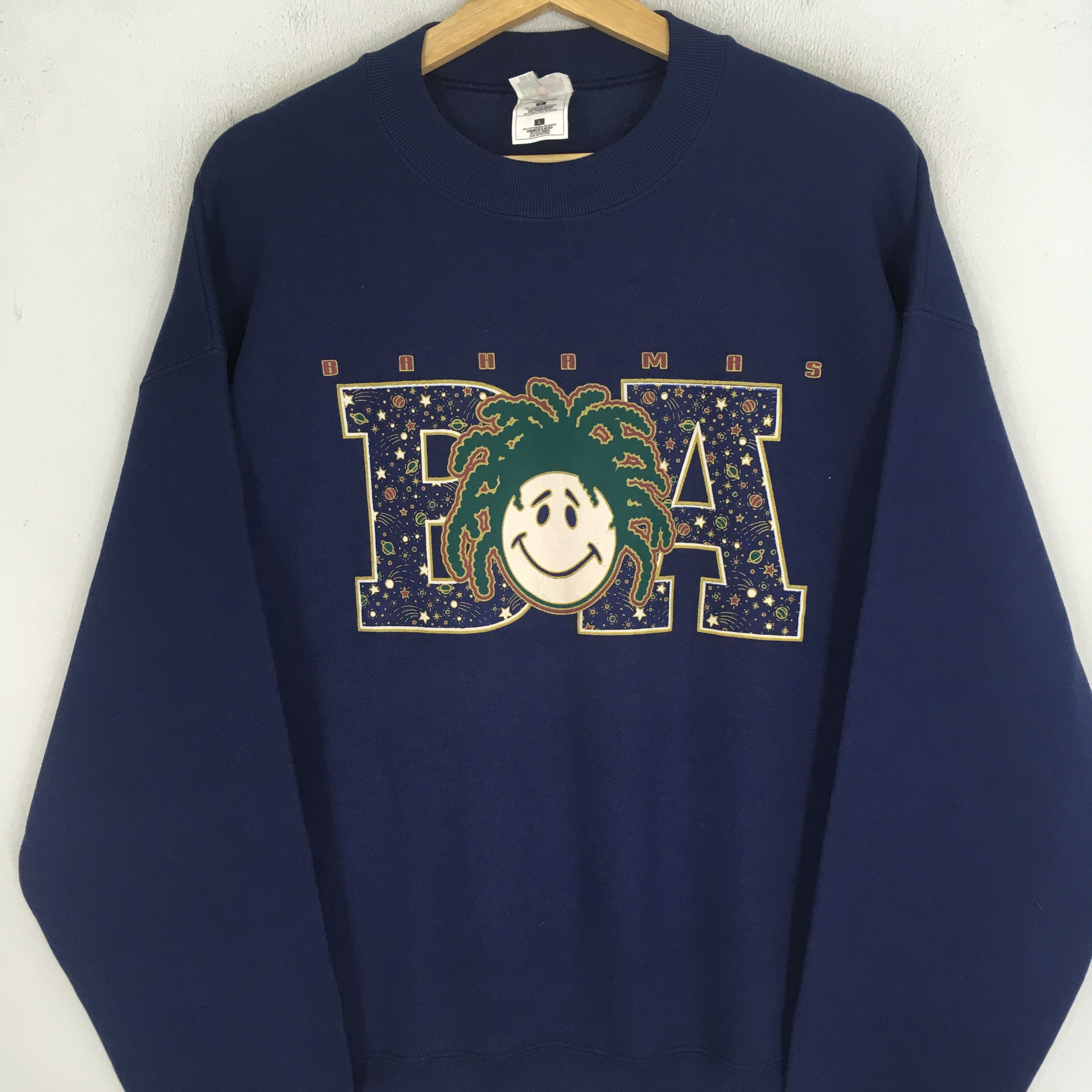 Tommy Bahama Vintage 90's Bahamas Blue Sweatshirt Large- 408 Size US L / EU 52-54 / 3 - 3 Thumbnail