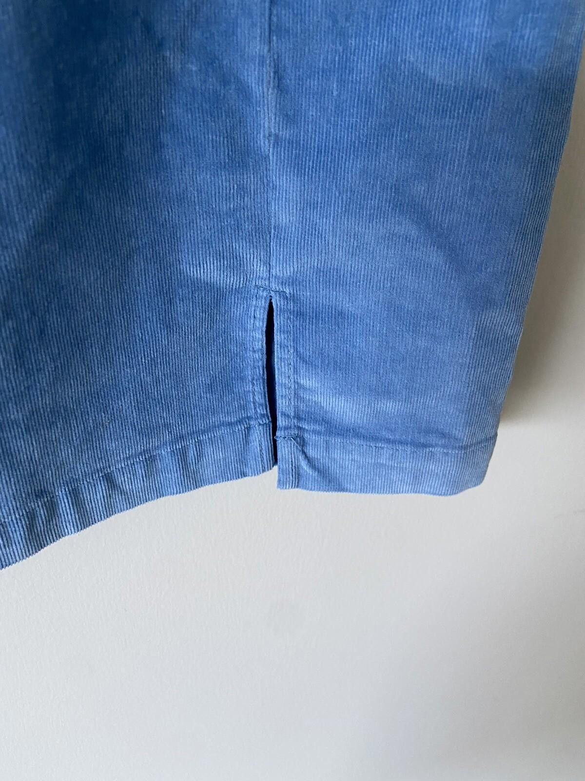 Designer Sportsgirl skirt mini Blue Corduroy cotton zip - Size 4 Size 25" / US 0 / IT 36 - 2 Thumbnail