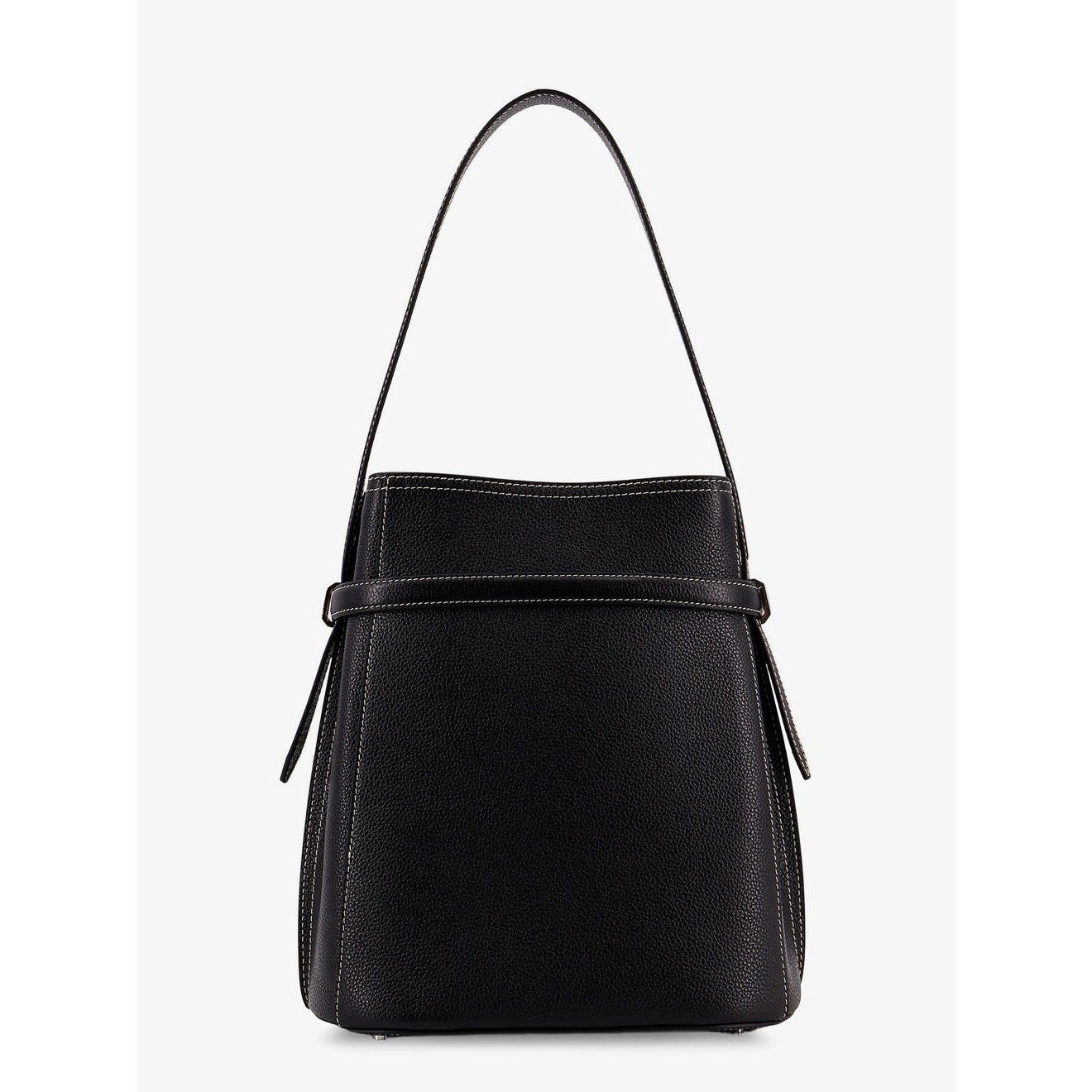Toteme TOTEME Black Leather Belted Bucket Bag New Size ONE SIZE - 2 Thumbnail