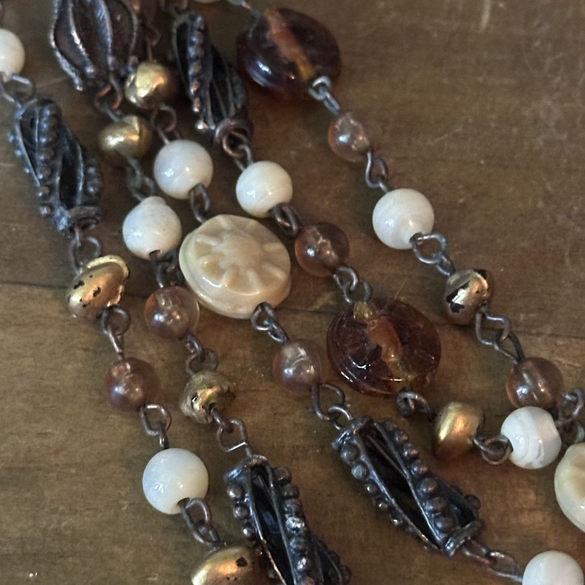 Other Bronze tone multi strand layered station bead necklace Size ONE SIZE - 3 Thumbnail